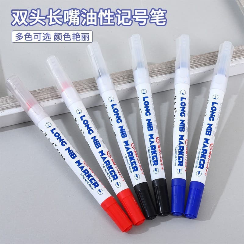 Long Head Marker Dual-Pen Deep Hole Metal Bathroom Woodworking Tile Marking Screw Deep Hole 20mm Scribing Pen Marker