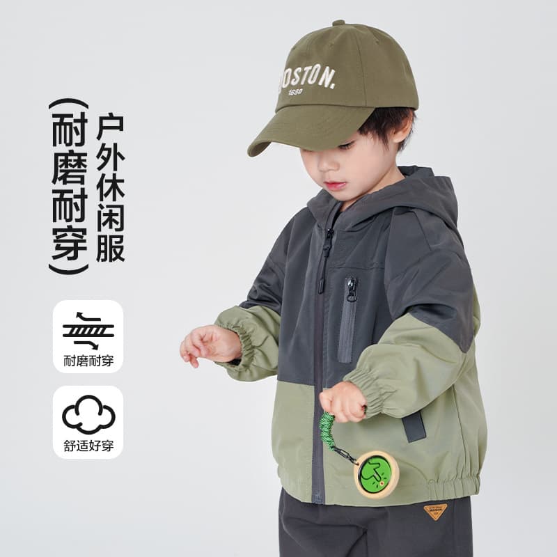 Right Ou Boys' Waterproof Workwear Jacket Autumn Kids Clothing Baby Toddler Top 2026 New Fall Trend