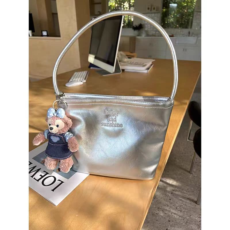 Women's Bag 2025 New Fashion Embroidery Versatile Underarm Bag High-End Stylish Shoulder Handheld Bucket Bag