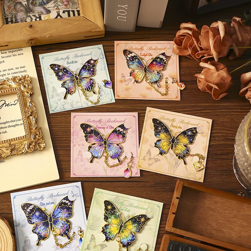 Butterfly Metal Bookmark Custom Vintage High-Quality Ins Exquisite Book Clip Classical Chinese Style Back-to-School Gift