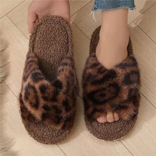 Women's Home Cotton Slippers Cross-Border Outdoor Thick Warm Plush Maternity Shoes Cotton Slippers Women EVA Foam Sole