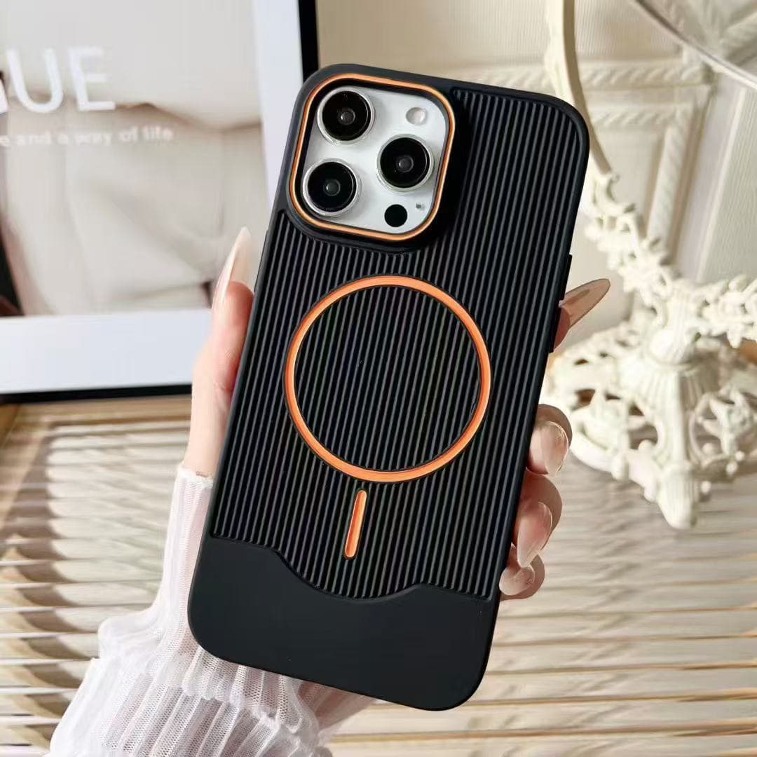 New Style Compatible with Apple iPhone 17 Pro/17 Air Vertical Stripe Two-Tone Camera Frame TPU Soft Phone Case