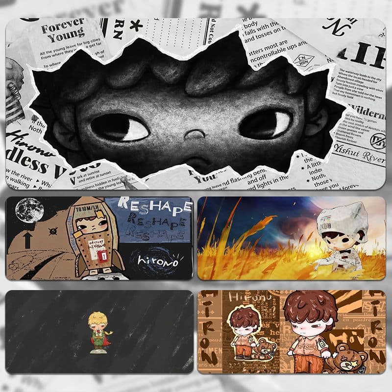 HIRONO Small Wild Oversized Mouse Pad, Trendy Accessory, Cute for Men and Women, Office Computer Laptop Keyboard Mat