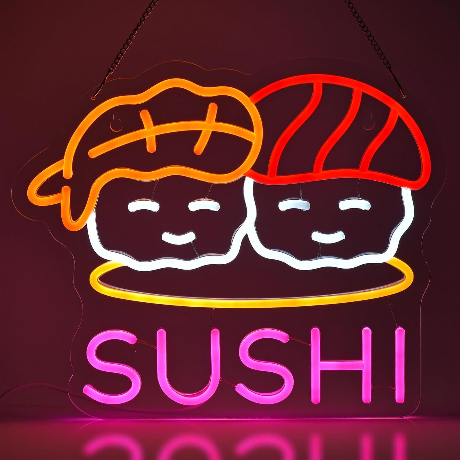 Sushi Neon Light Japanese Sushi Neon Light Sushi Food LED Light Kitchen Wall Art Sign