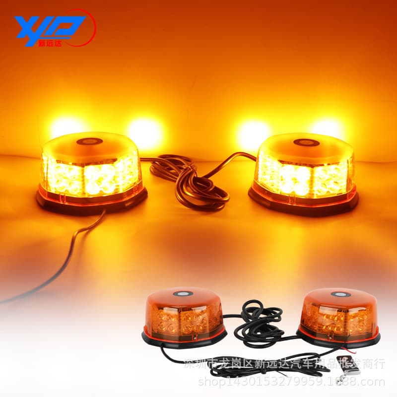 Hot-selling Truck Forklift Vehicle Ceiling Strobe Light, Magnetic One-to-Two Remote Control Model, Rotating Flashing Warning Light