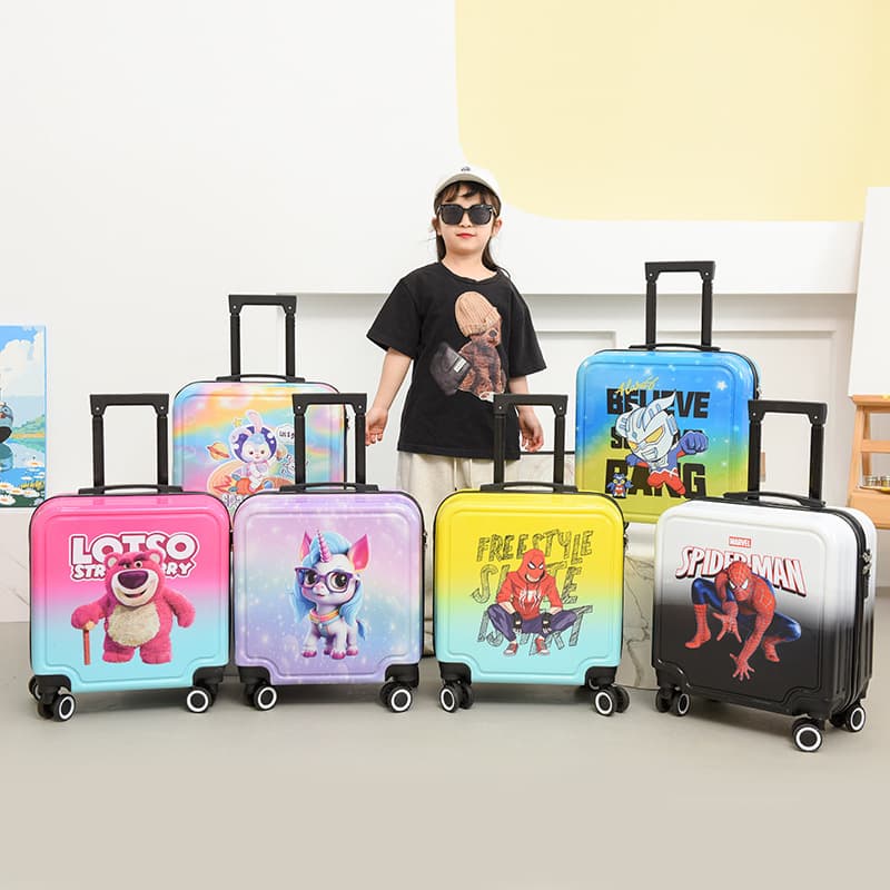 Gradient cartoon children's suitcase 20-inch universal wheel password lock children's trolley case leisure travel suitcase gift box
