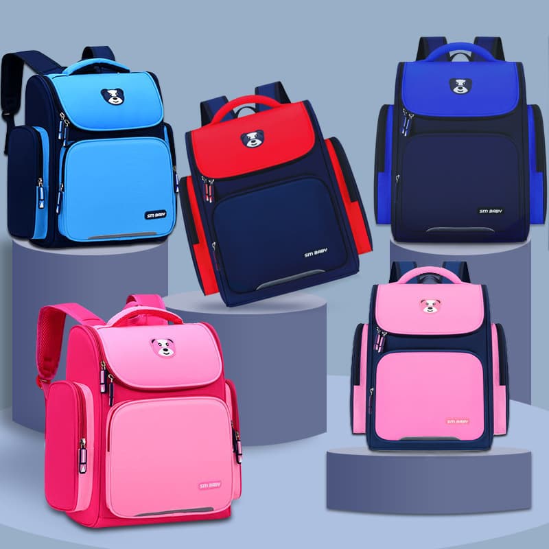 New Factory Wholesale Upgraded Primary School Backpack Simple Fashion Children's Backpack Ages 6-12 Spine Protection