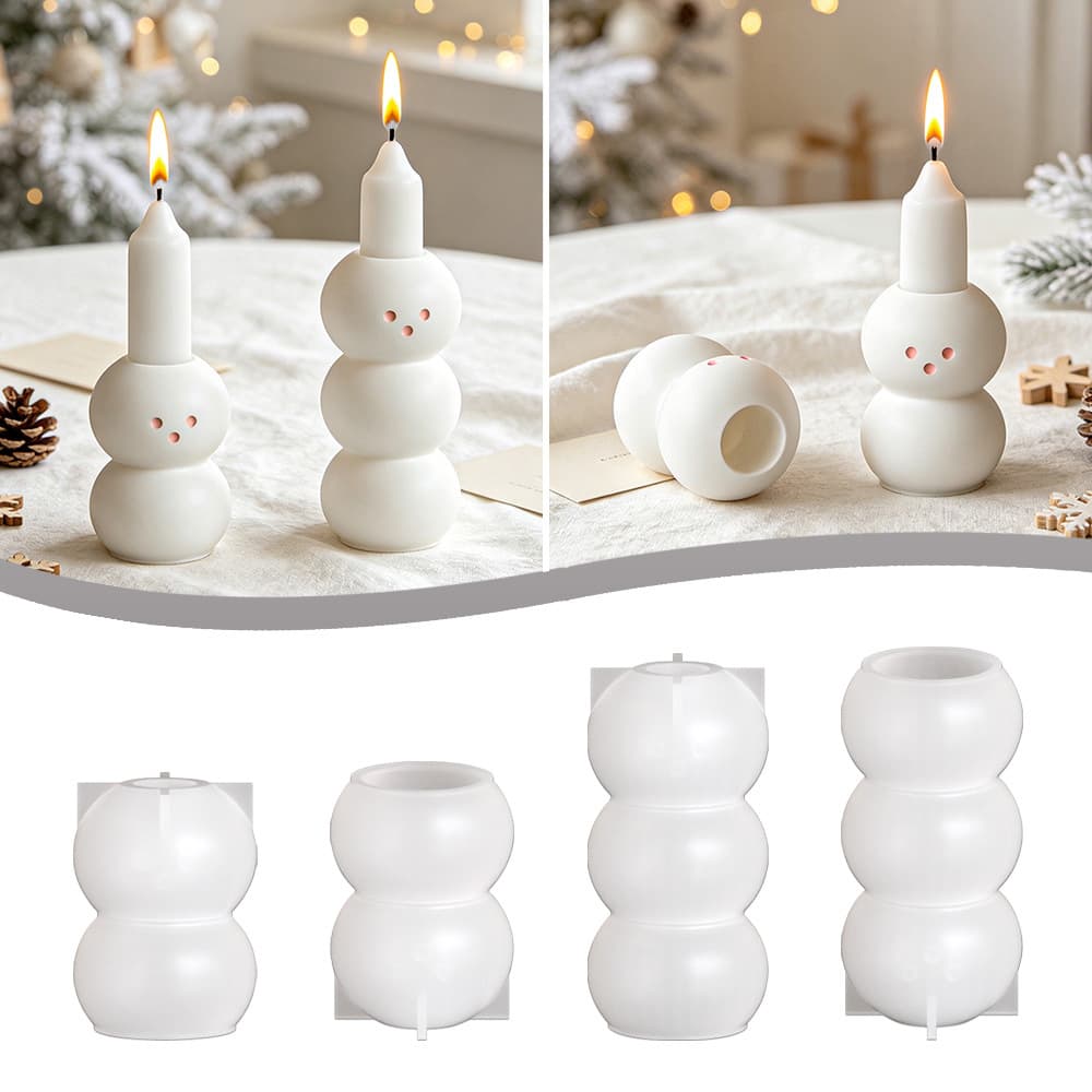 Stacked Round Candle Holder Silicone Mold DIY Aromatherapy Candle Cup Round Ring Candle Holder Mold Wholesale