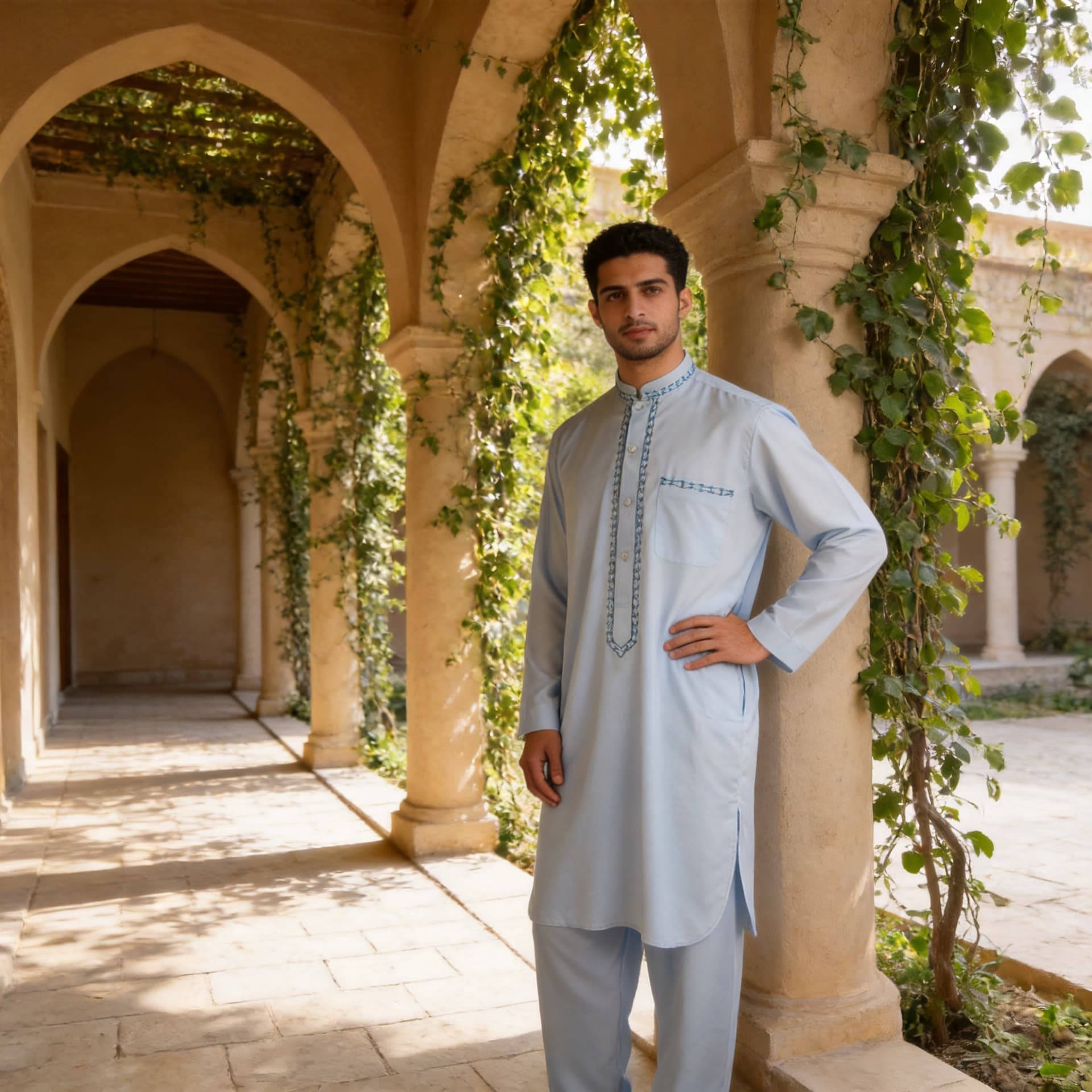 [927-75-7] Hassan high-end robe 2026 cross-border jacquard men's factory directly supplies 2-piece African robe
