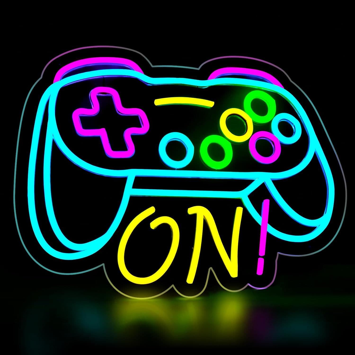 Amazon Cross-Border New Product Game Console Controller Backplate LED Creative Neon Game Atmosphere Decorative Light Manufacturer