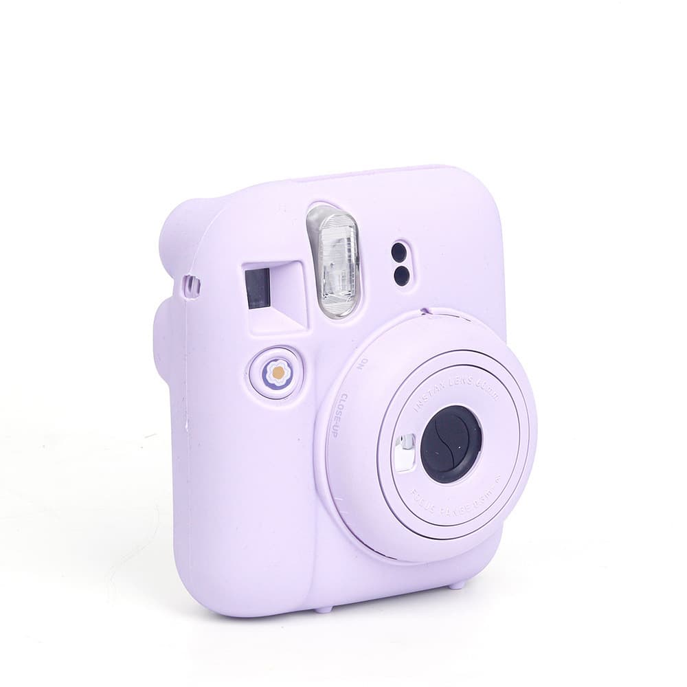 Silicone Case for Instax Mini 12 Solid Color Protective Cover Wear-Resistant Drop-Proof Soft Shell Snug Fit Camera Digital