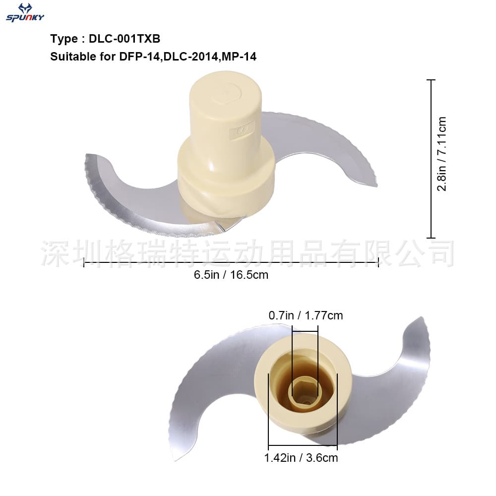 Cross-border DLC-001TXB Replacement Stainless Steel Chopping Blade for DFP-14, DLC-2014, MP-14