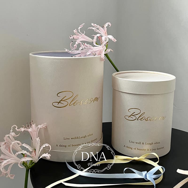 Trending Pearl Shell Series Hug Bucket Romantic Rose Bouquet Tube Floral Packaging Box Flower Arrangement Box Wholesale