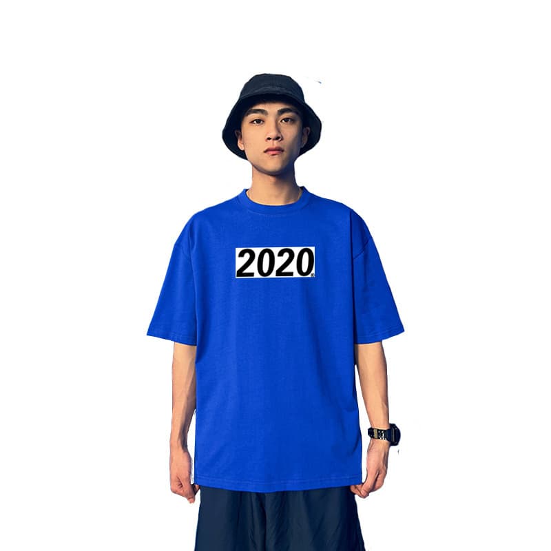 Summer Hong Kong Style Fashion Brand Year T-Shirt Date of Birth Digital Short Sleeve Parent-Child Wear Couple Wear Half Sleeve