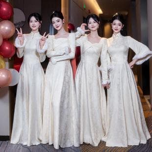 Bridesmaid Dress Spring Chinese Style 2026 New Sisterhood Evening Gown Dress Women Banquet Elegant Daily Wear Spring