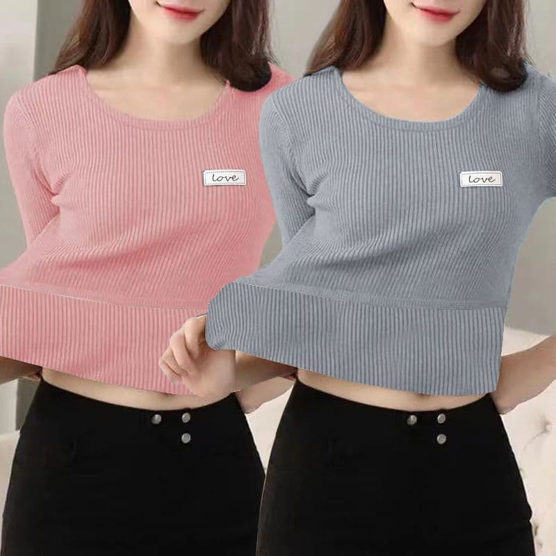 Single/Double Piece New Ribbed Inner Wear Long Sleeve Versatile Base Layer Shirt Spring/Autumn Plus Size Slim Fit Sports T-Shirt Top Women