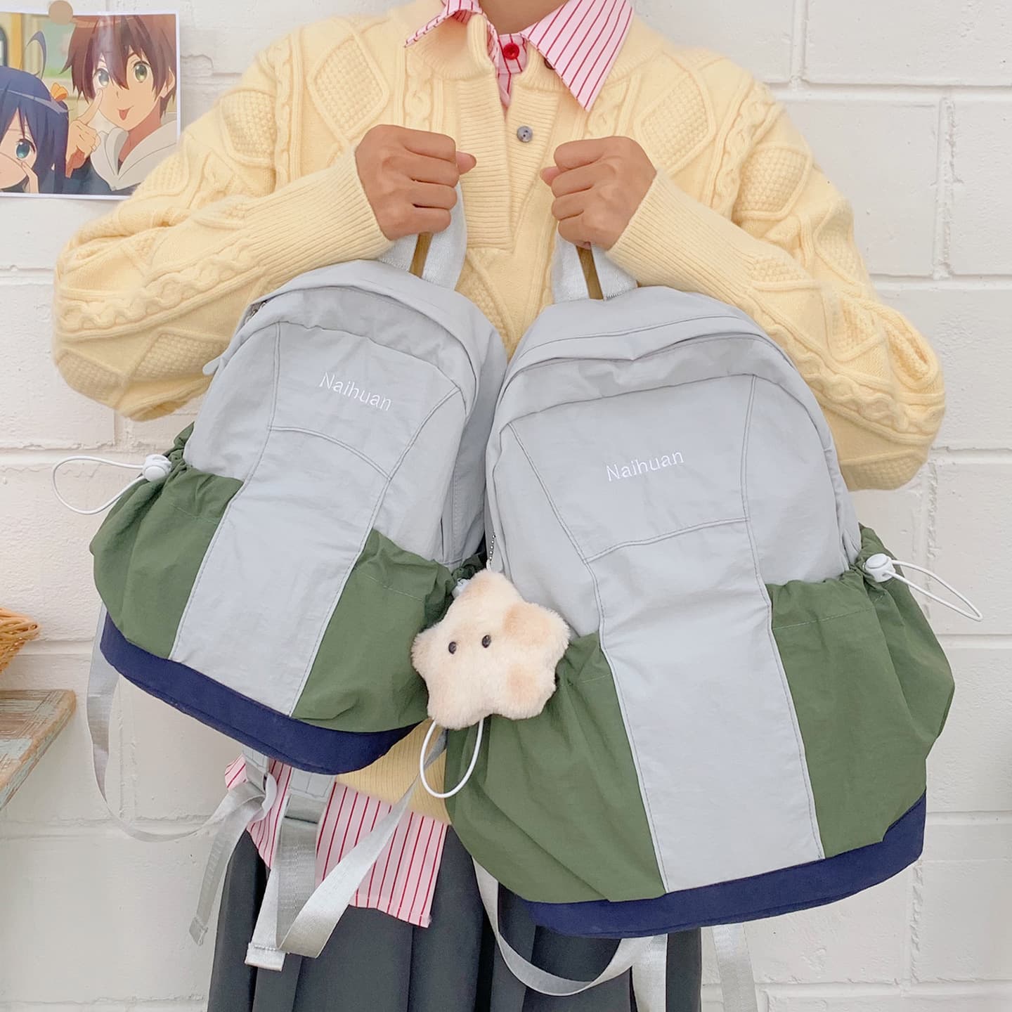 2025 New Fashion Trendy Casual Backpack for Middle and High School Students, Travel Bag with Flash Detail