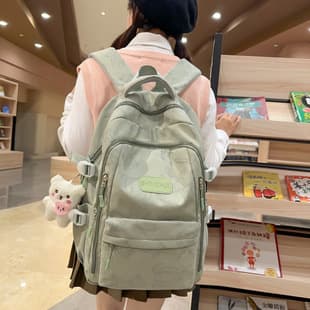 Cross-border Wholesale Backpack for Middle School Boys Trendy Large Capacity Schoolbag for Girls High School Students 2024 New
