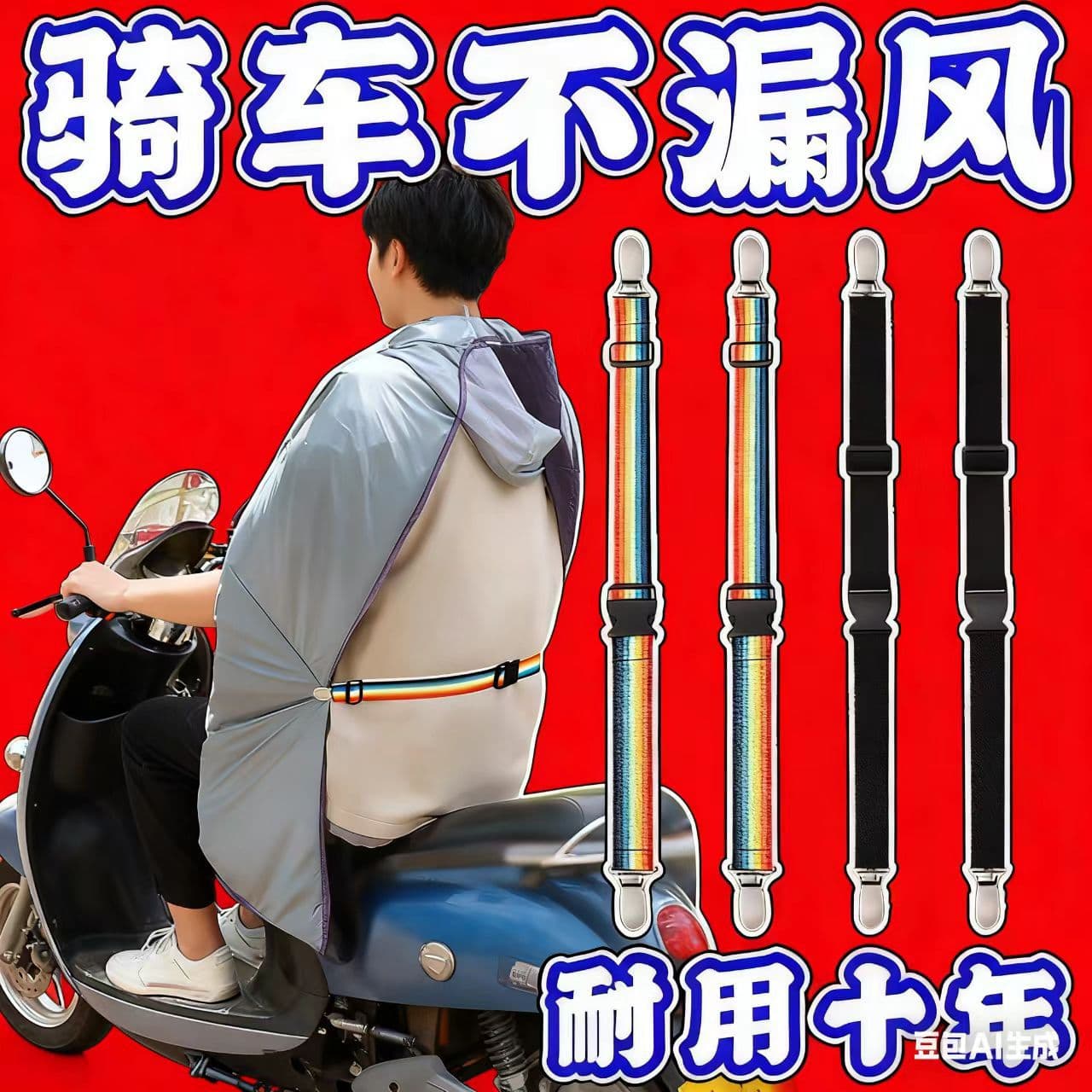 Electric Vehicle Windshield Cover Fixing Strap Elastic Buckle Windshield Anti-Floating Rope Fixing Tool Tying Strap