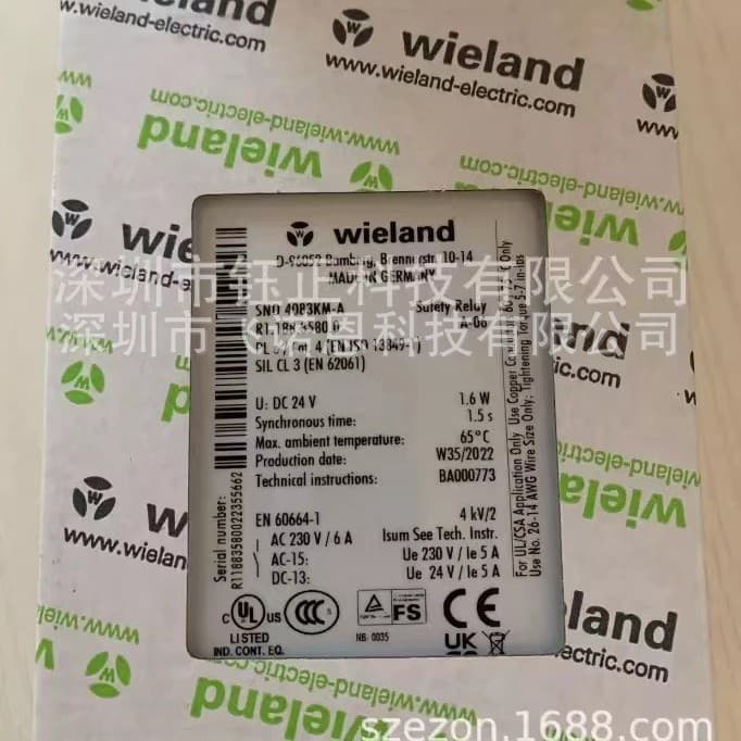 Wieland Dual-Channel Safety Relay, SNO 4083KM-A, R1.188.3580.0