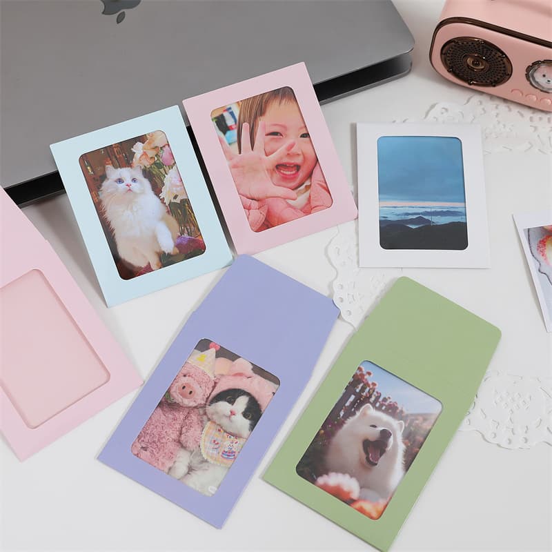 Hollow Transparent Card Sleeves, Macaron Color Series Envelope Sleeves, Colored Paper Envelope Bags for DIY Card Packaging and Photo Frames