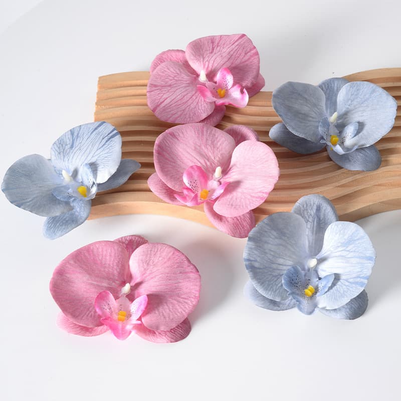 Phalaenopsis Orchid Heads Artificial Flower Accessories Floral Materials DIY Handmade Decorative Flower Pieces Ornament Materials Phalaenopsis Fake Flowers