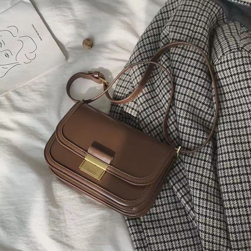 Casual and versatile small bags for women, new fashionable and simple crossbody bags, Internet celebrity textured small square bags for women