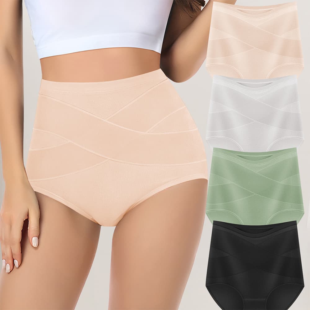 [Overseas Warehouse Drop Shipping] High-Waist Shapewear Triangle Panties for Women Plus Size US/EU Warehouse Drop Shipping Ready Stock