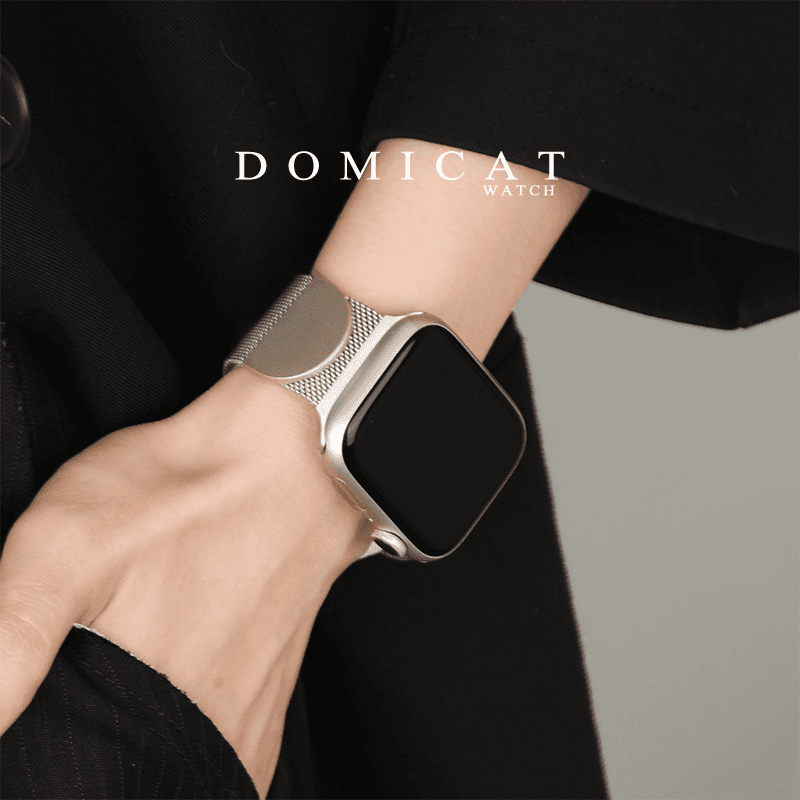 Compatible with Apple S11 magnetic watch band for Apple Watch 10/9/8/7 Ultra Milanese metal steel band
