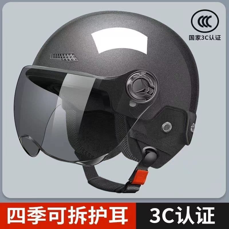 New National Standard 3C Certified Electric Scooter Helmet for Men and Women, Summer Motorcycle Half Helmet, Four-Season Safety Helmet