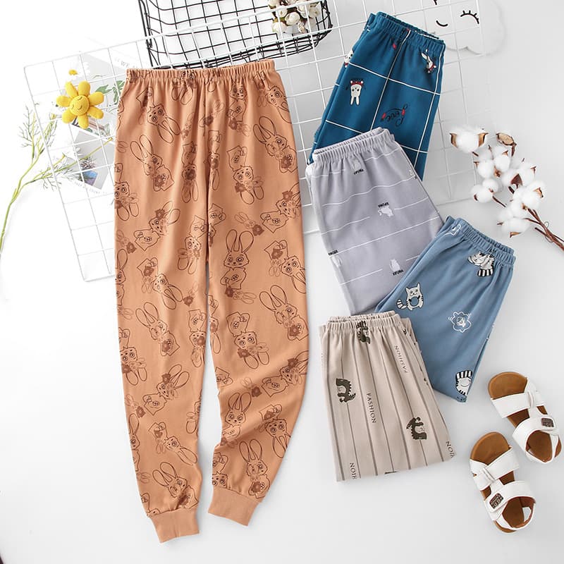 Plus-Size Kids Autumn/Winter New Warm Autumn Pants 2025 Cotton Material Loose Fit Unisex Children's Loungewear Teenager Fat Pajama Pants