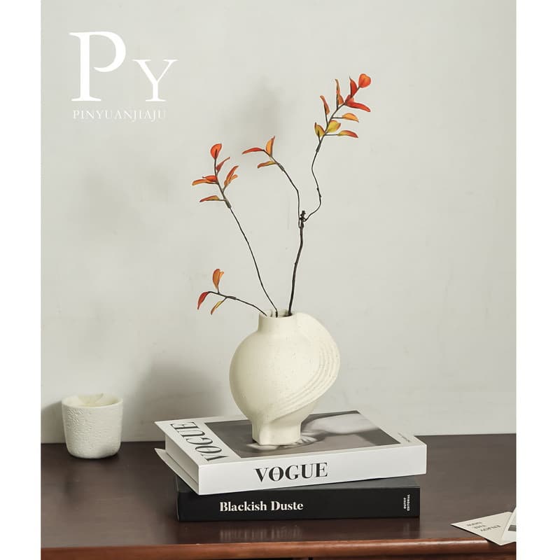 Creative Saturn ceramic vase flower arrangement light luxury high-end medieval wabi-sabi style retro decoration ornaments flower utensils