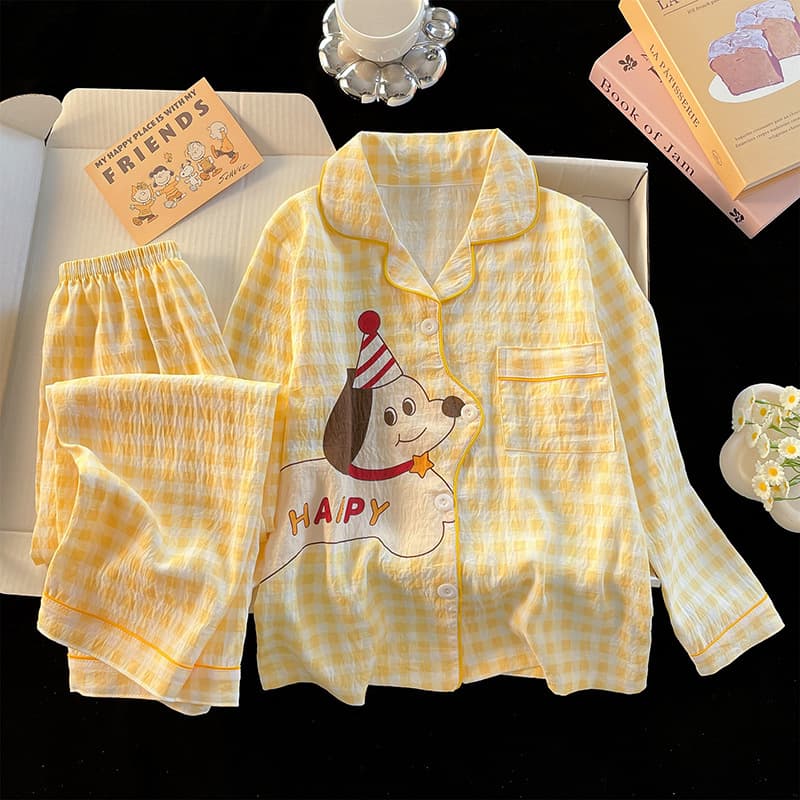 Kids' Cloud Cotton Pajama Set for Girls, New Spring/Fall Long Sleeve and Pants, Sleepwear Loungewear Set for Older Children