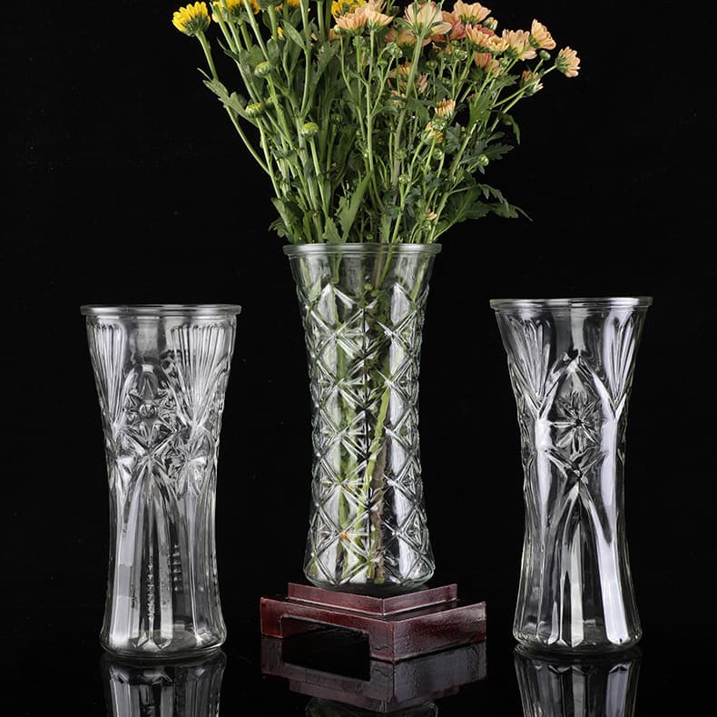 25 Crystal Glass Vase Transparent Simple Hydroponic Lucky Bamboo Vase Rose Lily Flower Vase Living Room Decoration