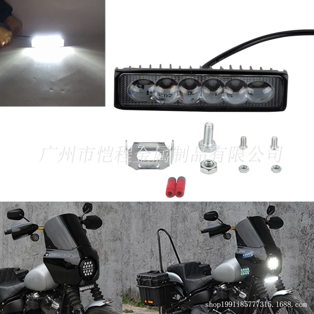 Compatible with Harley Davidson Dyna Softail 41mm 49mm Motorcycle Modification Parts 18W Work Light LED Fog Light