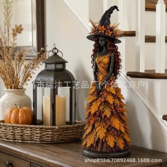 New Cute Personality Fashion Magical Autumn Witch Statue