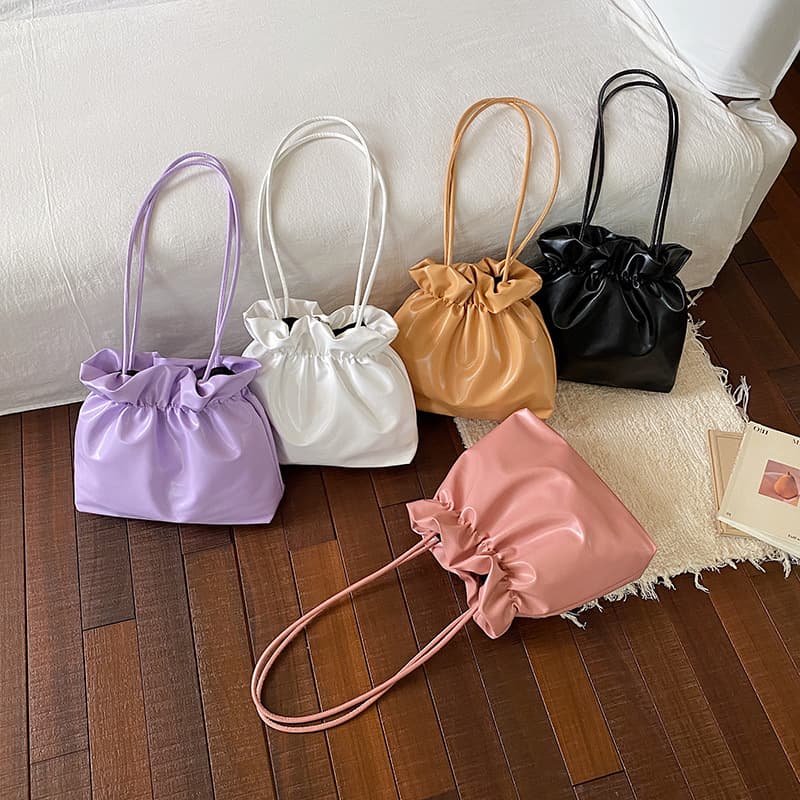 2026 Trendy Shoulder Bag for Women Korean Style New Underarm Bag Light Luxury Commuter Tote Bag Bucket Bag Fashion Women's Bag