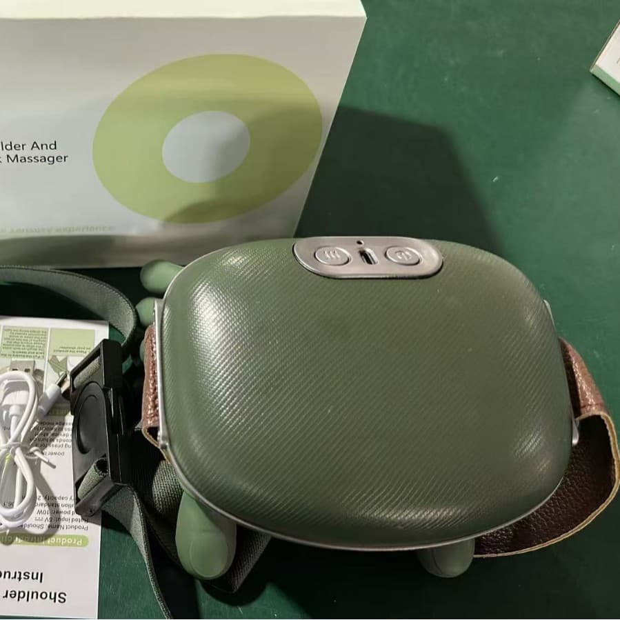 Cross-Border Neck and Shoulder Massager, Cervical Massager, Trapezius Kneading with Heating, Human-Like Massage Shoulder and Neck Massager