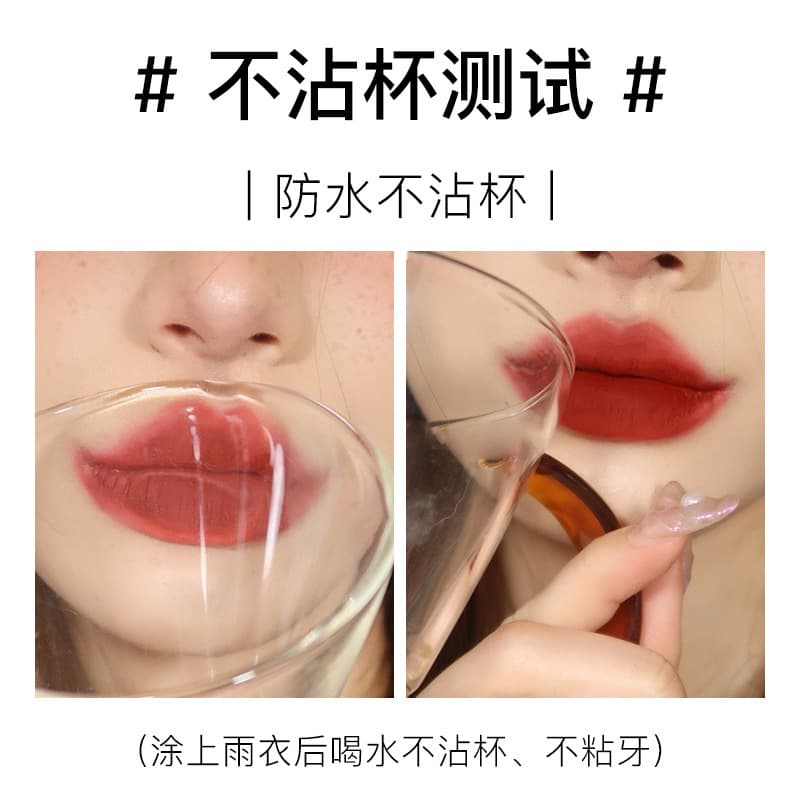 GOVO Velvet Matte Long-Lasting Lipstick - Milk Tea Bean Color, Waterproof, Velvet Matte, Non-Fading Lipstick
