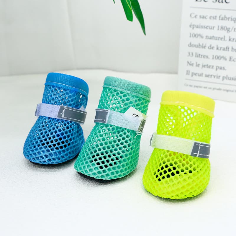 New Dog Shoes Summer Non-Slip Breathable Wear-Resistant Soft Sole for Small and Medium Pets, Factory Drop Shipping Wholesale Available