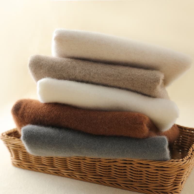 Wholesale New Autumn/Winter Women's Half Turtleneck Cashmere Sweater Loose Pullover Versatile Knit Cashmere Base Layer
