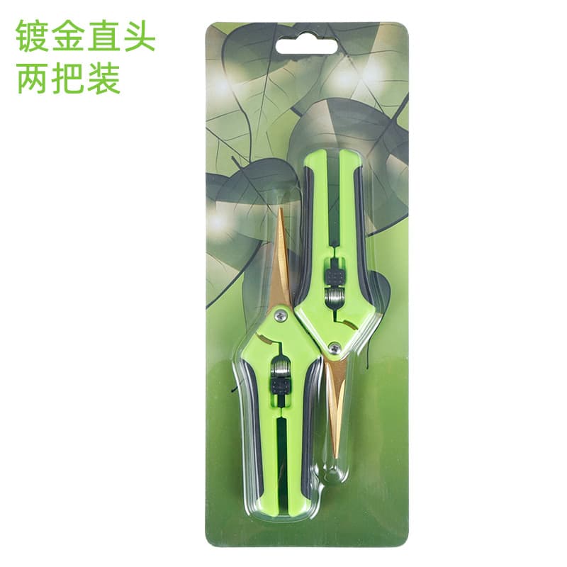 Stainless Steel Branch Pruning Shears for Thinning Fruit and Branches, Straight and Curved Head Garden Tools, Grape Vineyard Horticultural Scissors