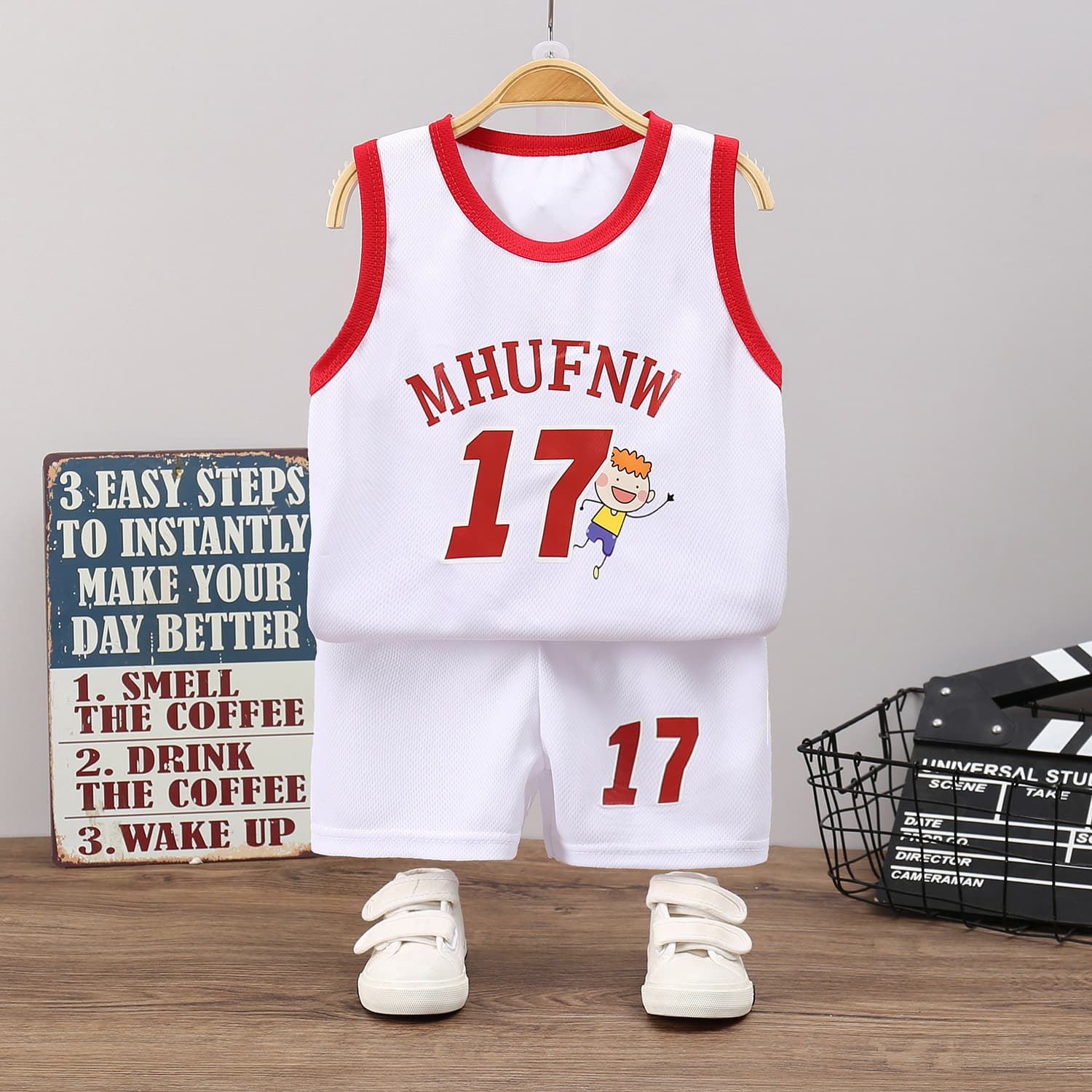 Children's Jersey Set Summer Sports Boys' Vest and Shorts Quick-Dry Kids Clothing Wholesale