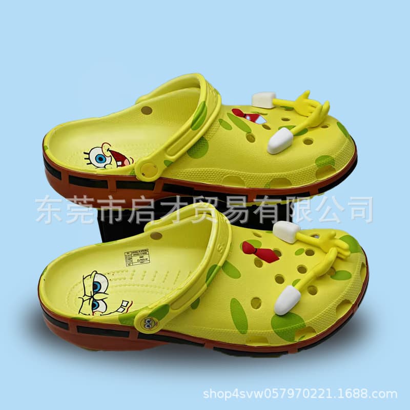 Cross SpongeBob/Patrick Star/Mickey Children's Clog Sandals Boys Beach Shoes Girls Toddler Sandals