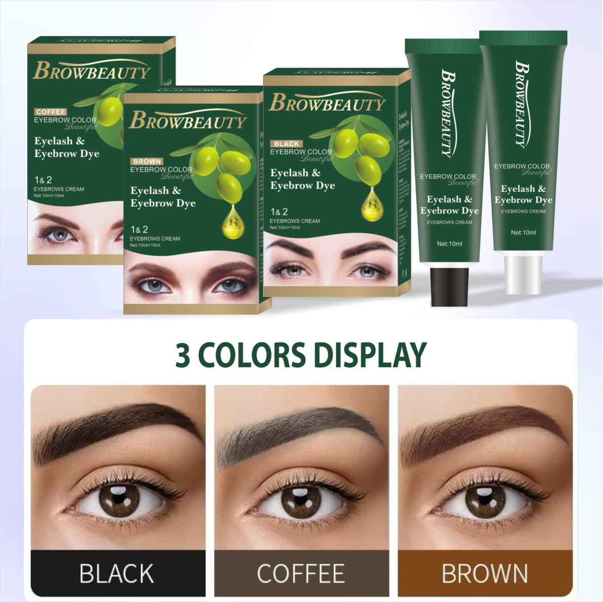 Browbeauty Tinted Brow Gel Export Tinted Brow Gel Cross-Border Tinted Brow Gel Brow Mascara Waterproof Tinted Brow Gel