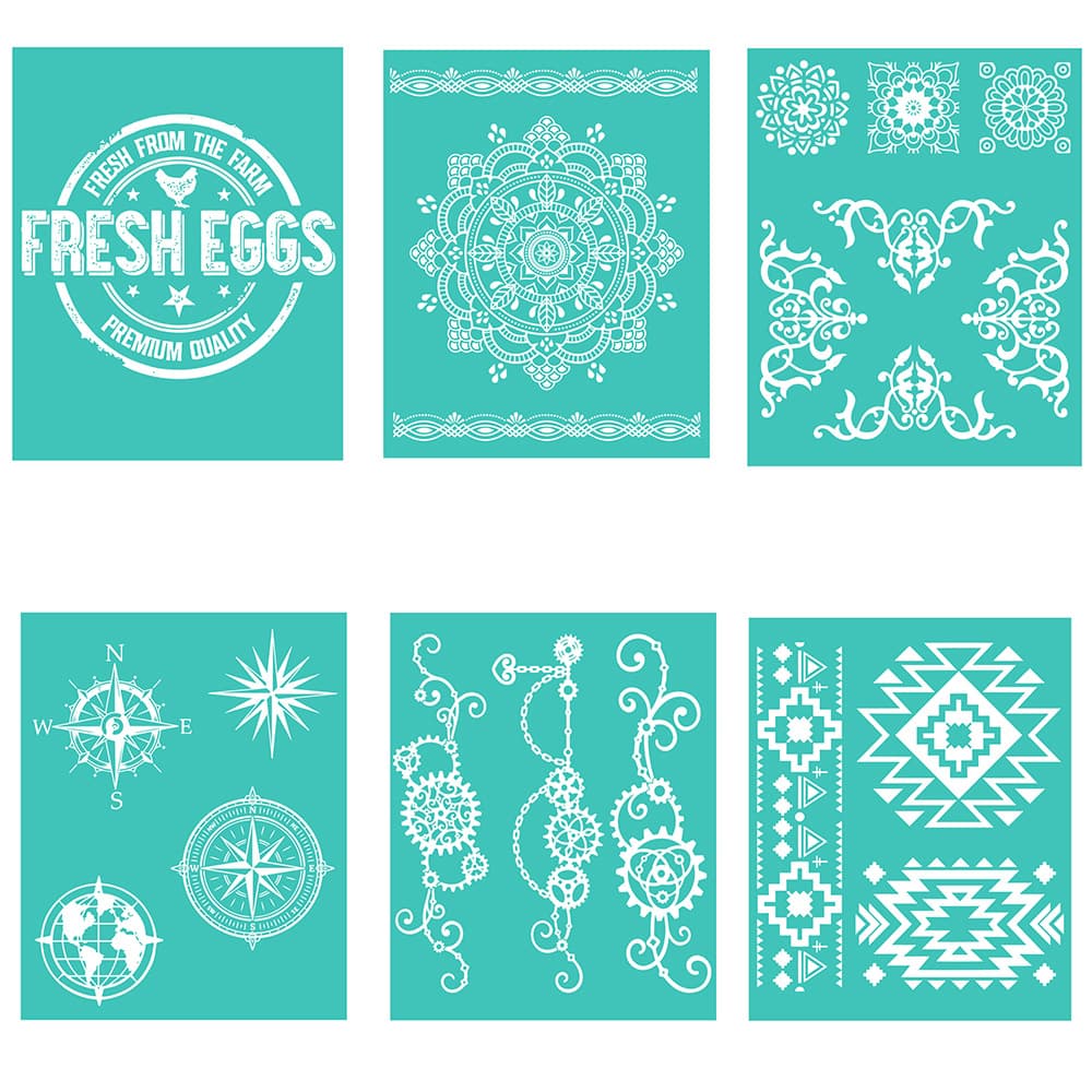 Cross-border multi-pattern hot screen transfer Template repeated use of drawing tools DIY drawing clothes Template