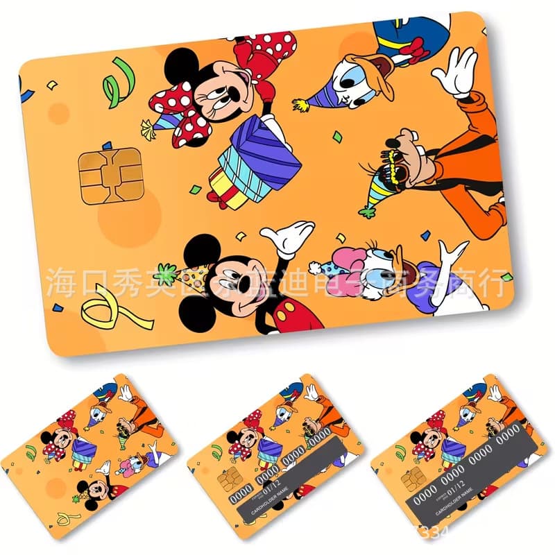 Amazon Temu Xiyin Cross-border New Products: Mickey and Minnie Credit Card Stickers, Debit Card Stickers, and Subway Cards