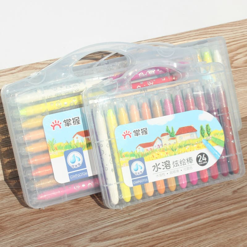 Master Water-Soluble Glittering Color Drawing Sticks 12 Colors 24 Colors 36 Colors Children's Painting Oil Pastel Set Washable Crayons
