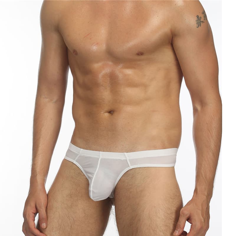 Men's underwear sexy U-convex thong low-waist men's bikini ultra-thin see-through single-butt comfortable underwear cross-border