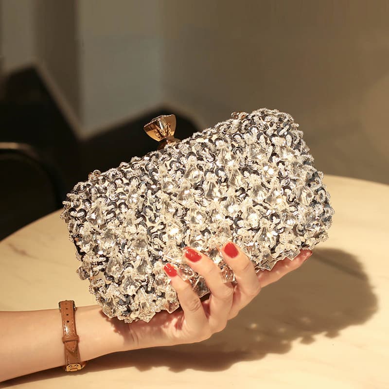 European and American Fashion Cross-border Trending Handmade Beaded Handbag Ladies Dress Evening Bag Women's Banquet Clutch